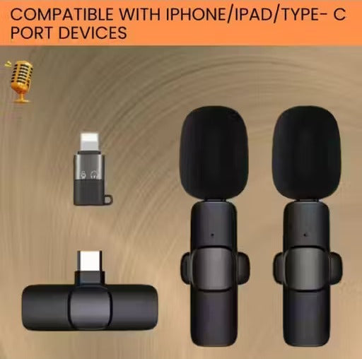 Wireless Microphone for YouTube & Vlogging – Type-C & iPhone Compatible
